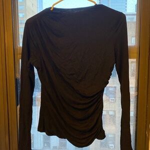 NA-KD - "Front Drapey Top", S, Black